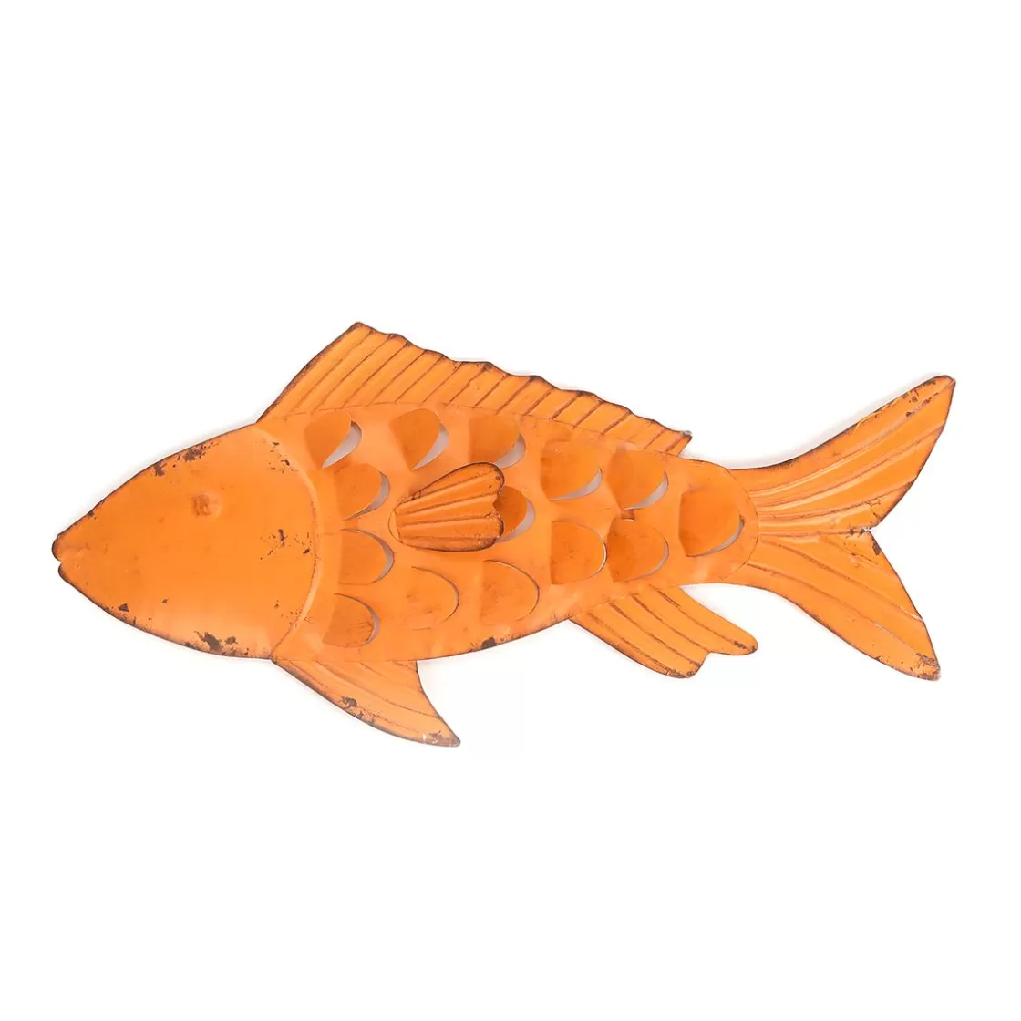 Decoración De Verano>DecoWoerner Peces De Metal Decoración De Pared Con Manchas De óxido 71 Cm naranja