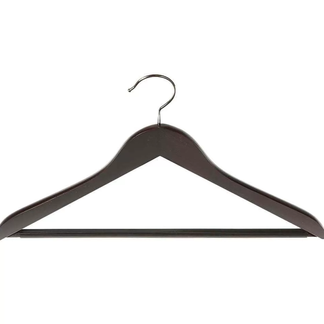 Perchas>DecoWoerner Percha De Madera Con Barra, ángulo De 45 Cm Wengué marrón