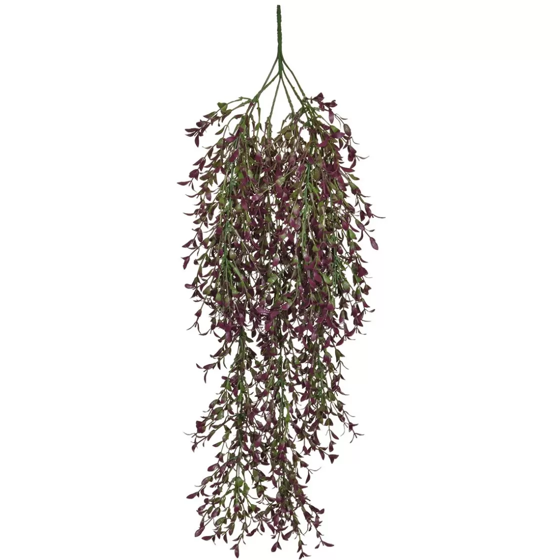 Plantas Colgantes | Plantas Artificiales Ignífugas>DecoWoerner Percha Níspero Purpurina Ignífuga Púrpura - Verde 85 Cm B1 violeta