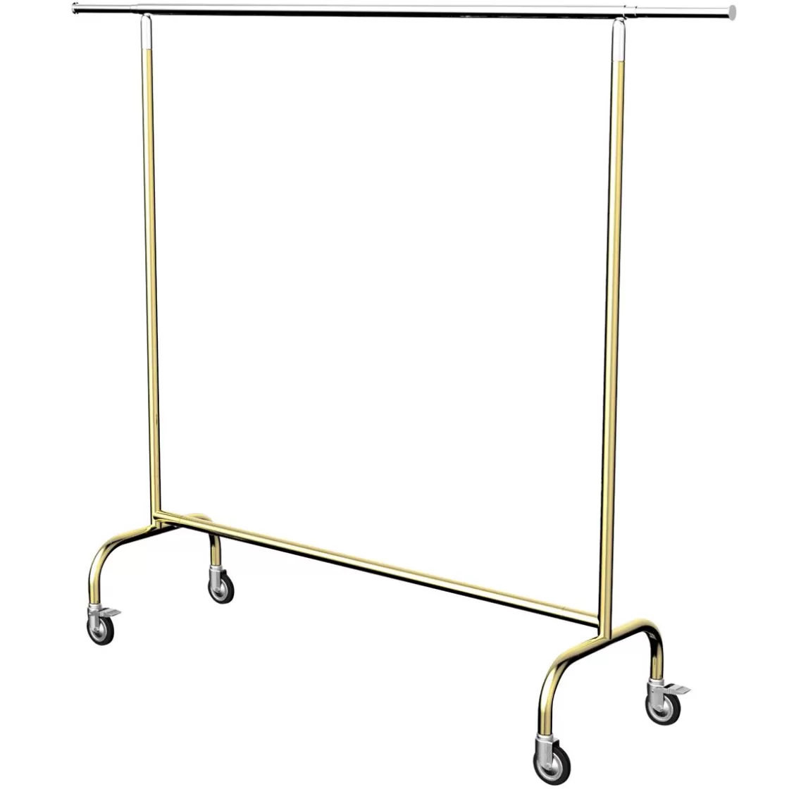 Percheros>DecoWoerner Perchero Rodante MASSIVE Regulable En Altura 150-220 Cm oro