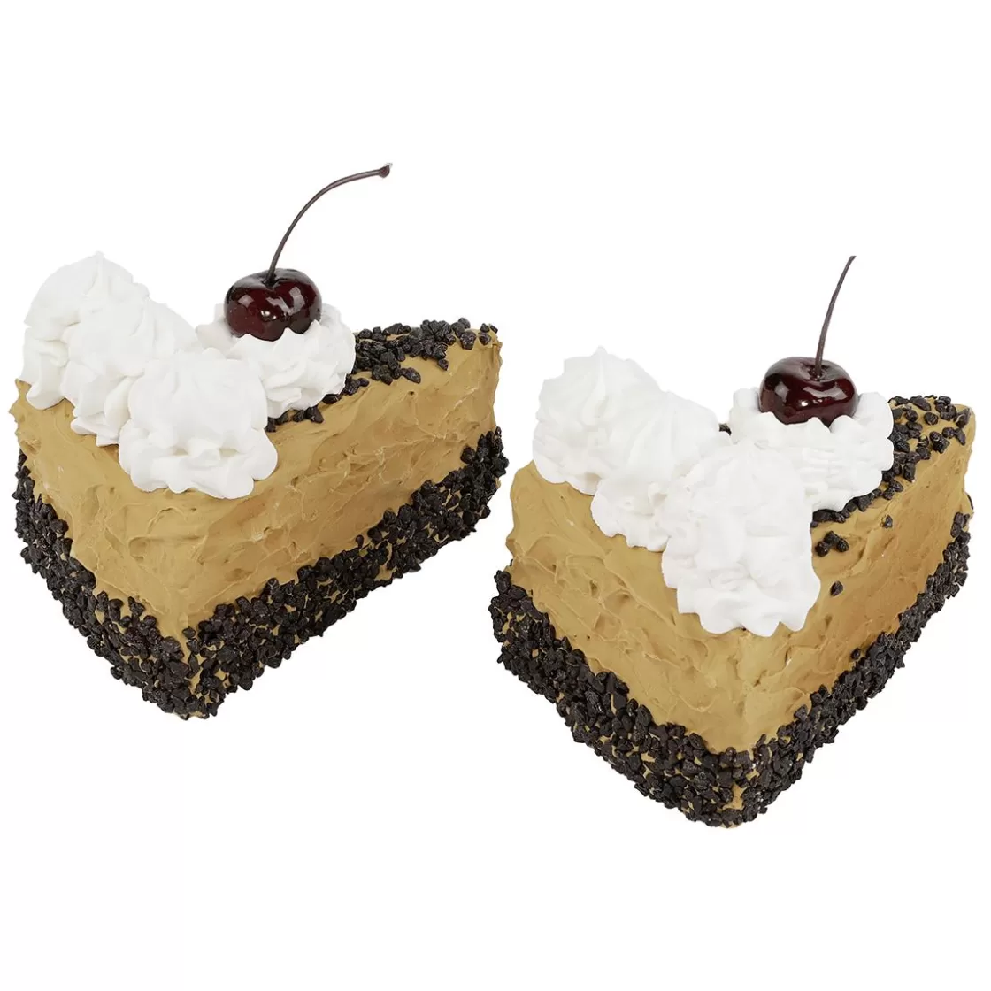 Chocolate Y Helados | Pan Y Pastel>DecoWoerner Piezas De Tarta De Chocolate, Juego De 2 Muñecos De Comida De 12 Cm marrón