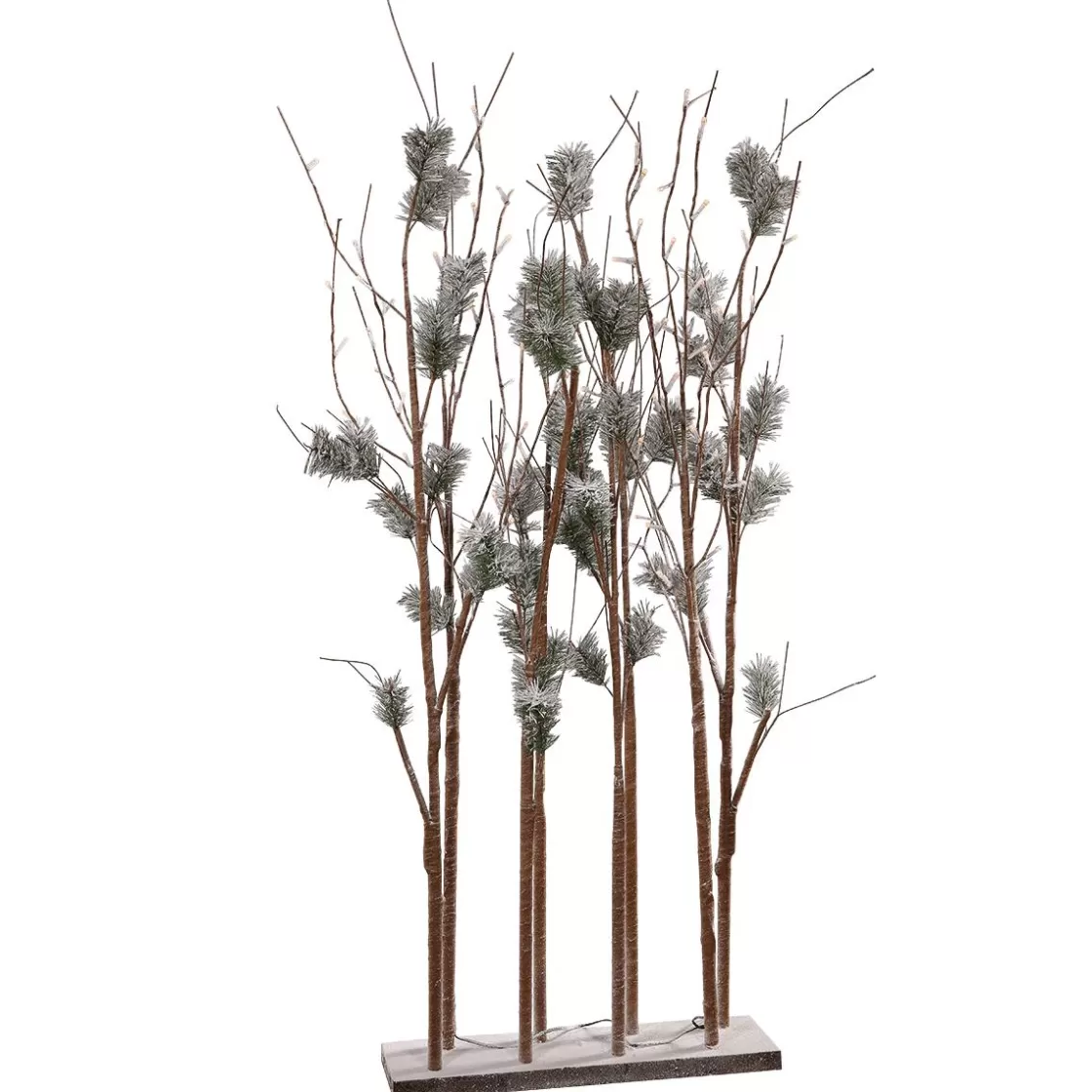 Decoración De Invierno | Árboles Artificiales>DecoWoerner Pino Con Ramas De Luz LED, LED Cálido, 130 Cm marrón