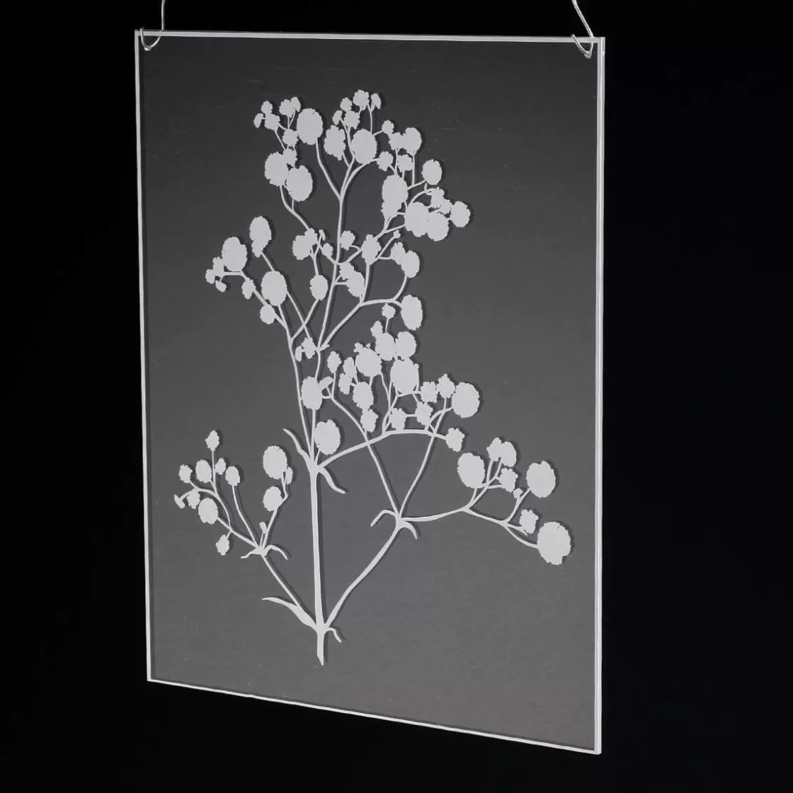 Decoración De Verano | Decoración De Primavera>DecoWoerner Pintura Acrílica "Gypsophila" 35 X 45 Cm transparente