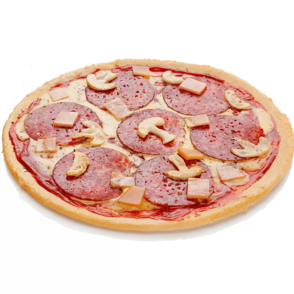 Platos Y Comida Rápida>DecoWoerner Pizza Speciale Con Salami, Jamón Y Champiñones Comida Fake 25 Cm Ø rojo