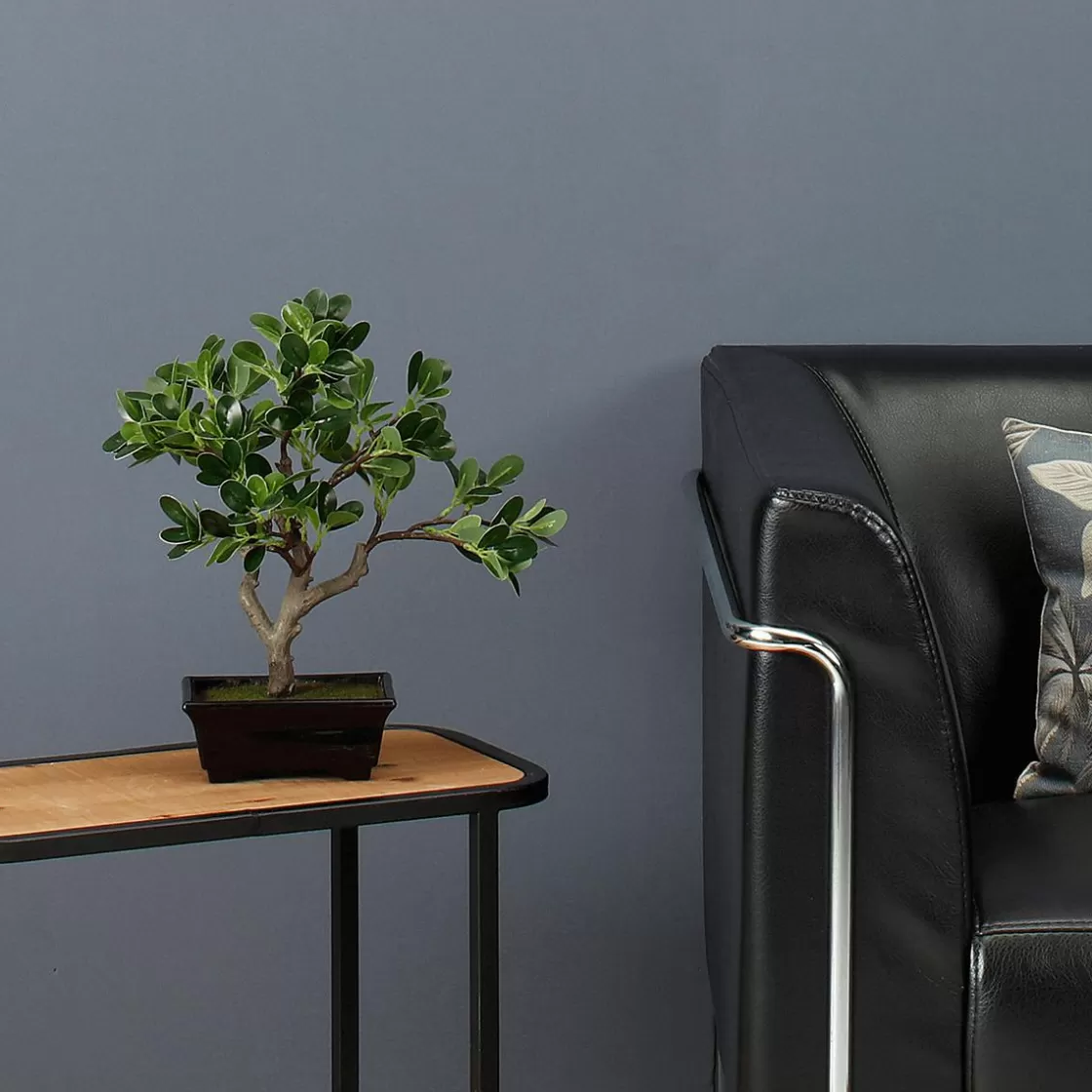 Plantas De Interior>DecoWoerner Planta Artificial Bonsái Hoja De Centavo En Maceta 28 X 11 X 34 Cm (ancho X Largo X Alto) verde