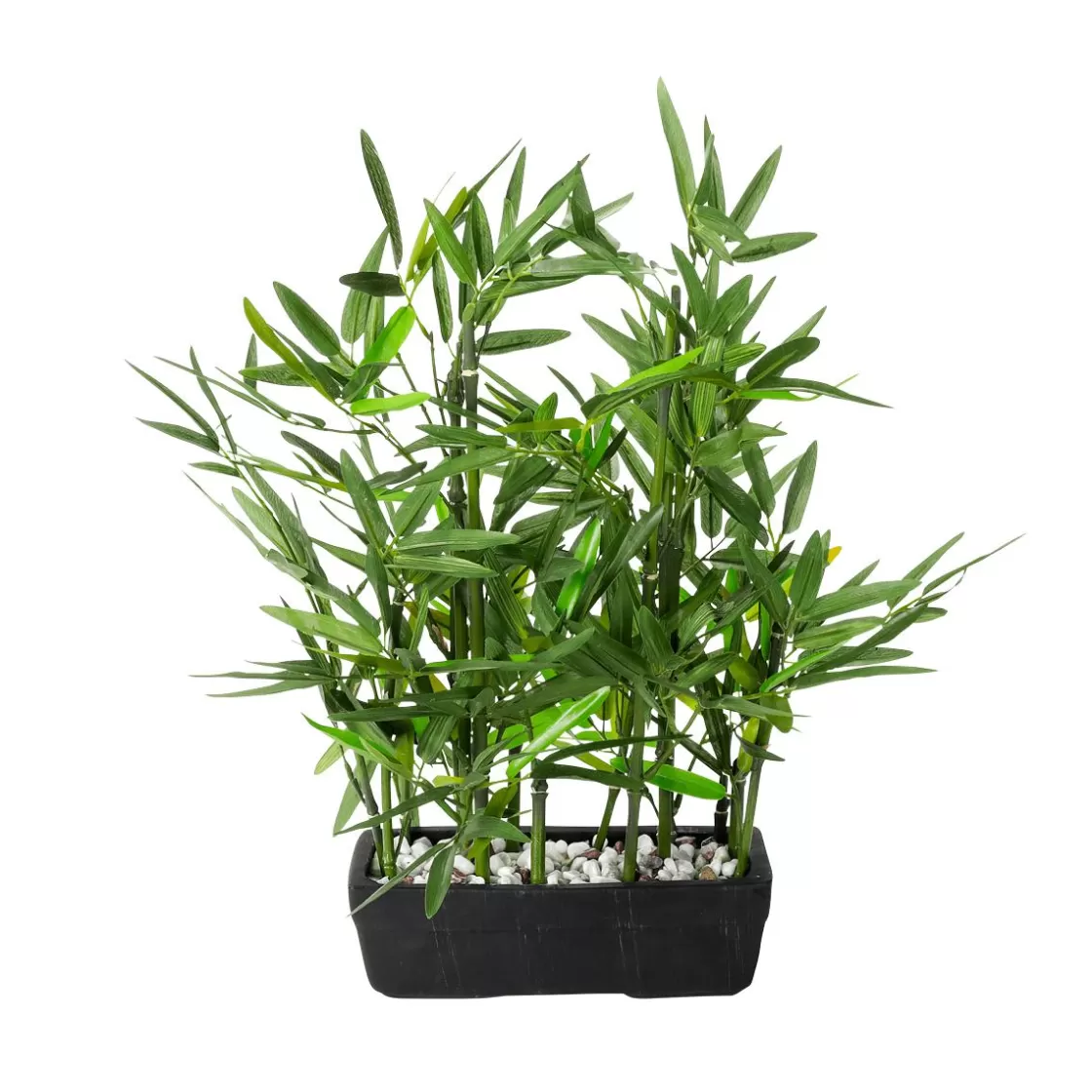 Plantas De Interior>DecoWoerner Planta Artificial De Bambú En Maceta Lista 47 Cm verde