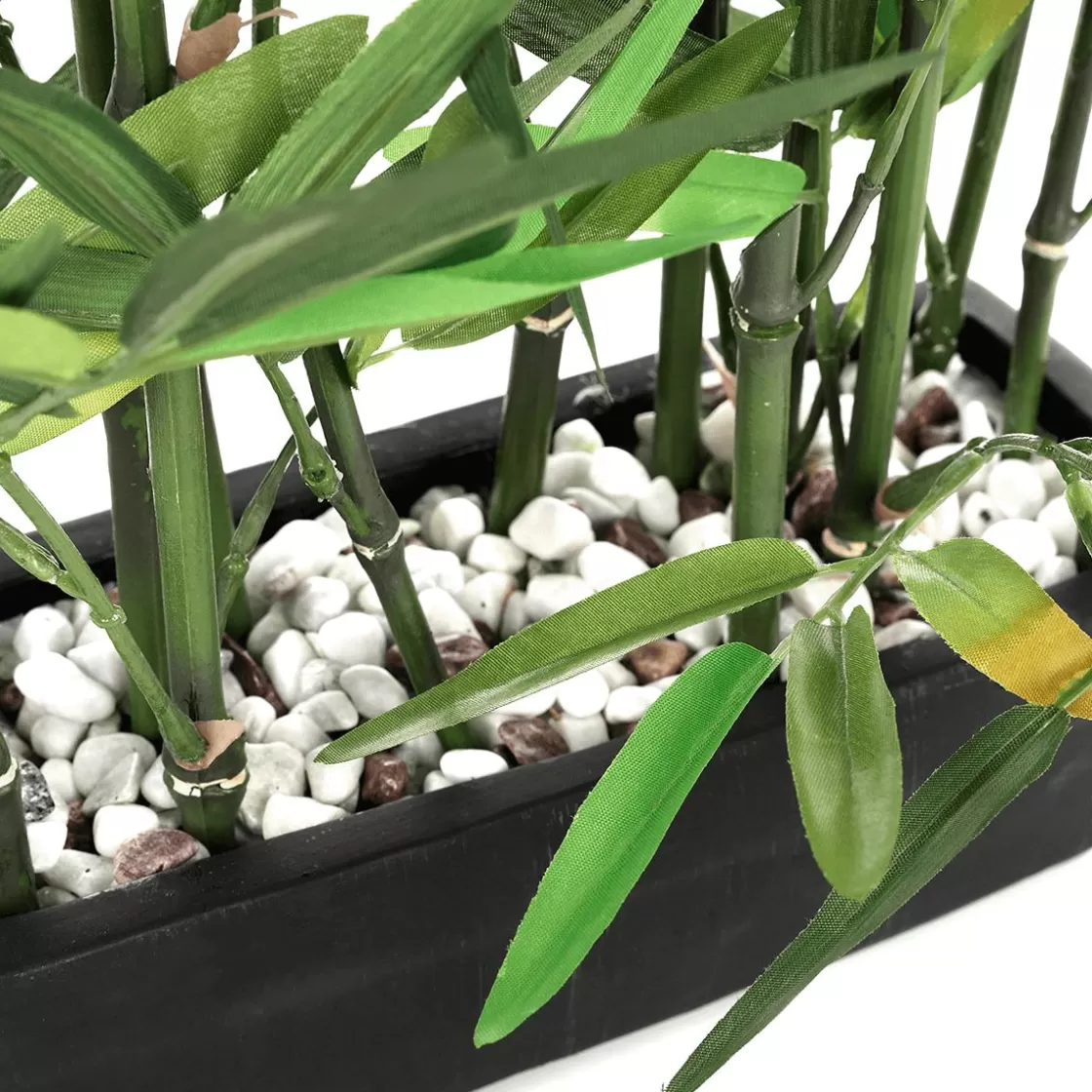 Plantas De Interior>DecoWoerner Planta Artificial De Bambú En Maceta Lista 47 Cm verde