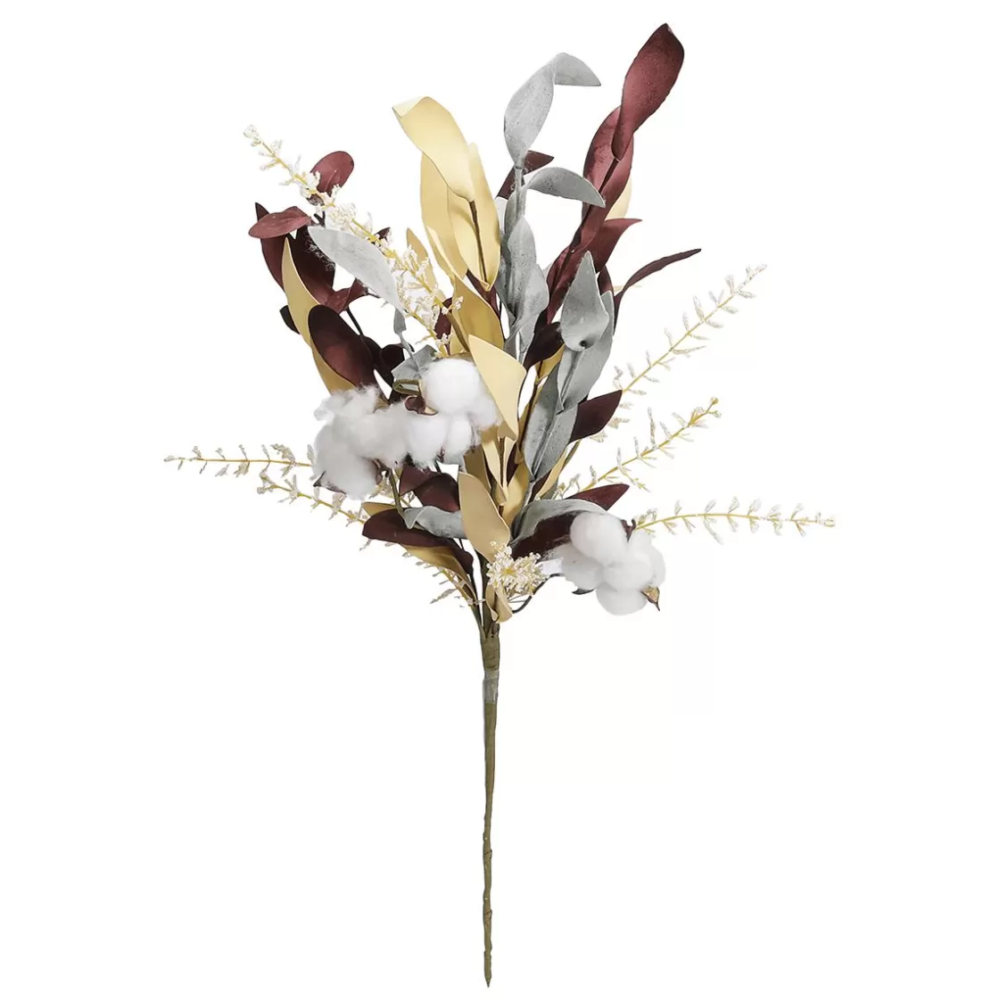 Decoración De Otoño | Ramas Y Ramitas>DecoWoerner Rama Artificial "Cotton Flower Grass Mix" 25 X 58 Cm marrón