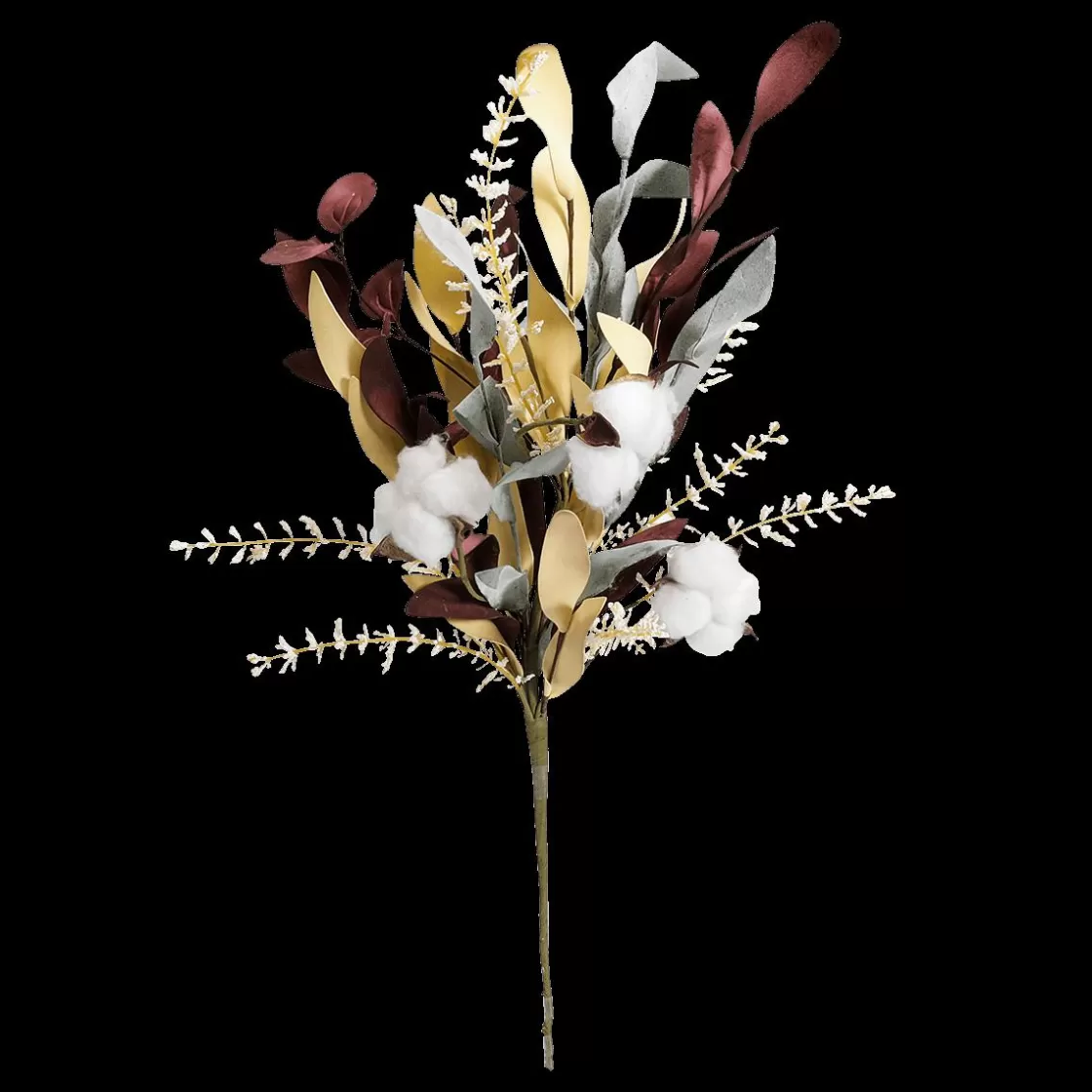 Decoración De Otoño | Ramas Y Ramitas>DecoWoerner Rama Artificial "Cotton Flower Grass Mix" 25 X 58 Cm marrón