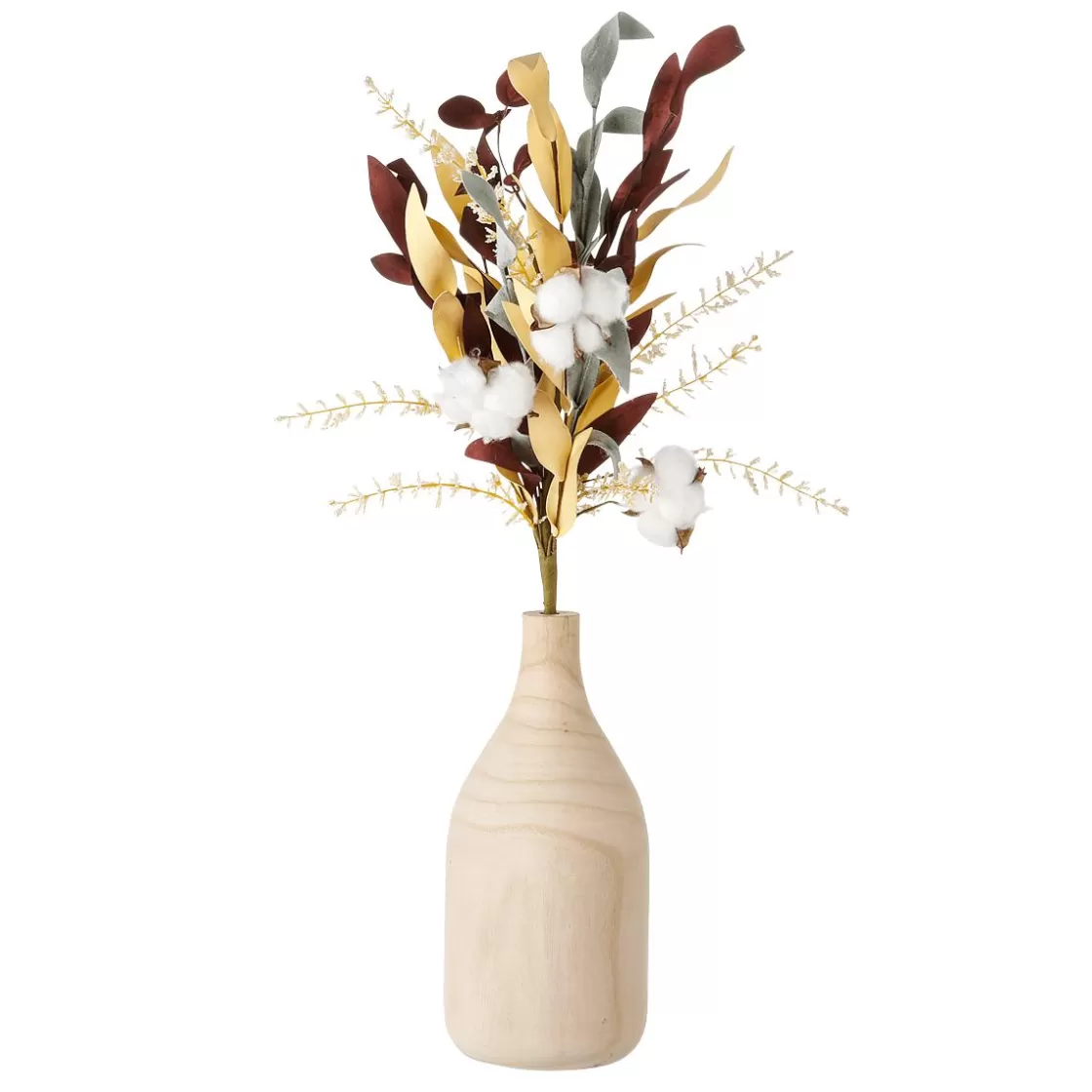 Decoración De Otoño | Ramas Y Ramitas>DecoWoerner Rama Artificial "Cotton Flower Grass Mix" 25 X 58 Cm marrón