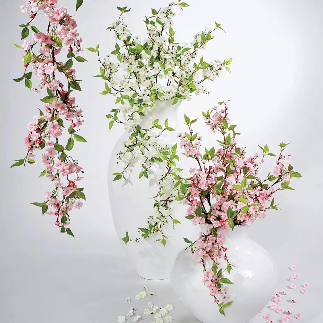 Decoración De Primavera | Ramas Y Ramitas>DecoWoerner Rama De Flores De Cerezo Artificial 65 Cm blanco