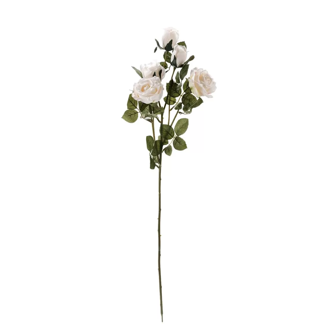 Decoración Temática | Flores Artificiales>DecoWoerner Rama De Rosa Artificial, 73 Cm, Cremoso blanco