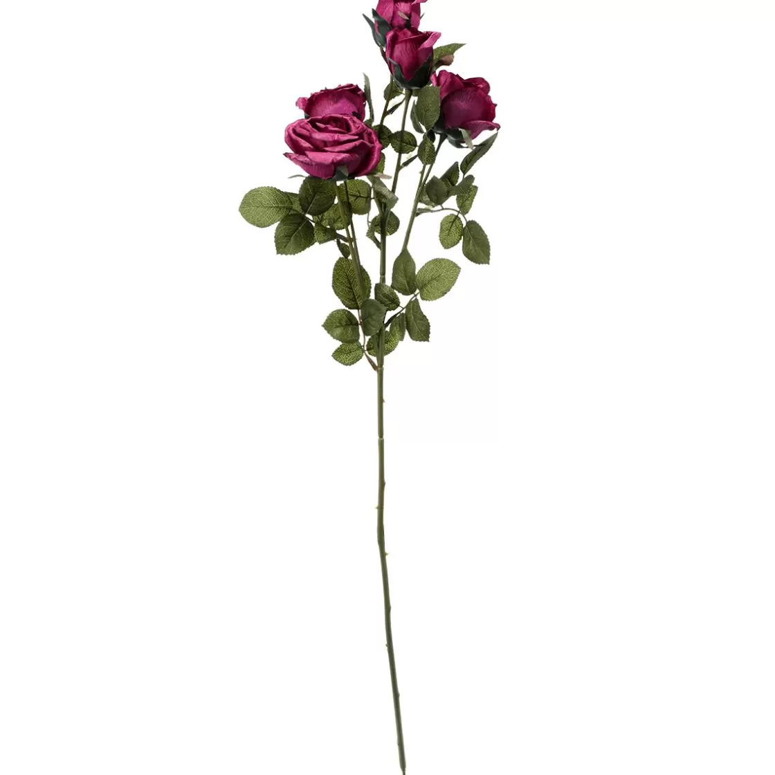 Decoración Temática | Flores Artificiales>DecoWoerner Rama De Rosa Artificial, 73 Cm, Color Púrpura rojo