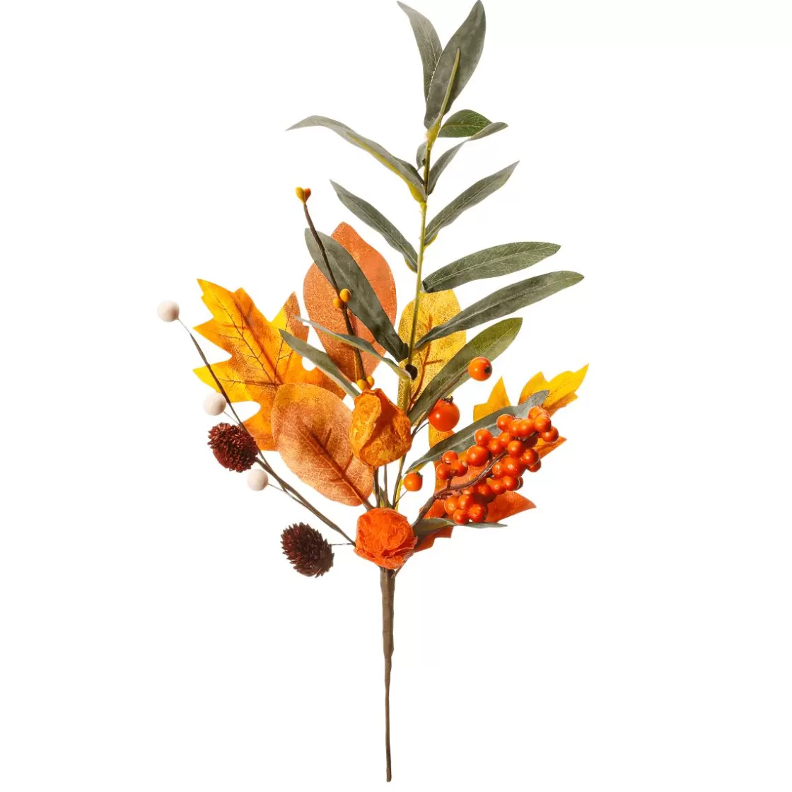 Ramas Y Ramitas | Decoración De Otoño>DecoWoerner Ramita Artificial De Physalis Otoñal 20 X 40 Cm /marrón naranja
