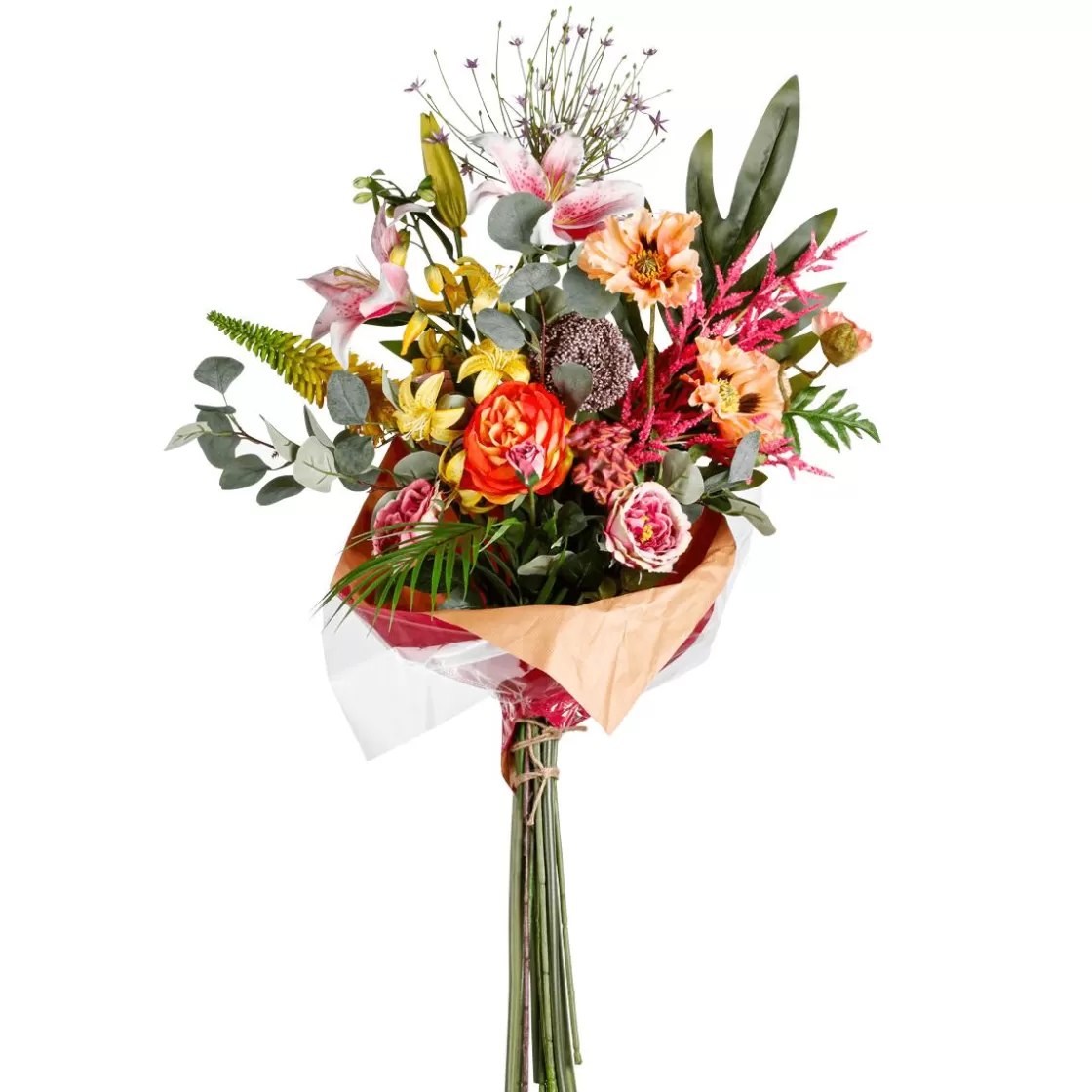 Ramos Y Coronas De Flores>DecoWoerner Ramo De Flores Artificiales De Colores 20 X 50 X110 Cm naranja