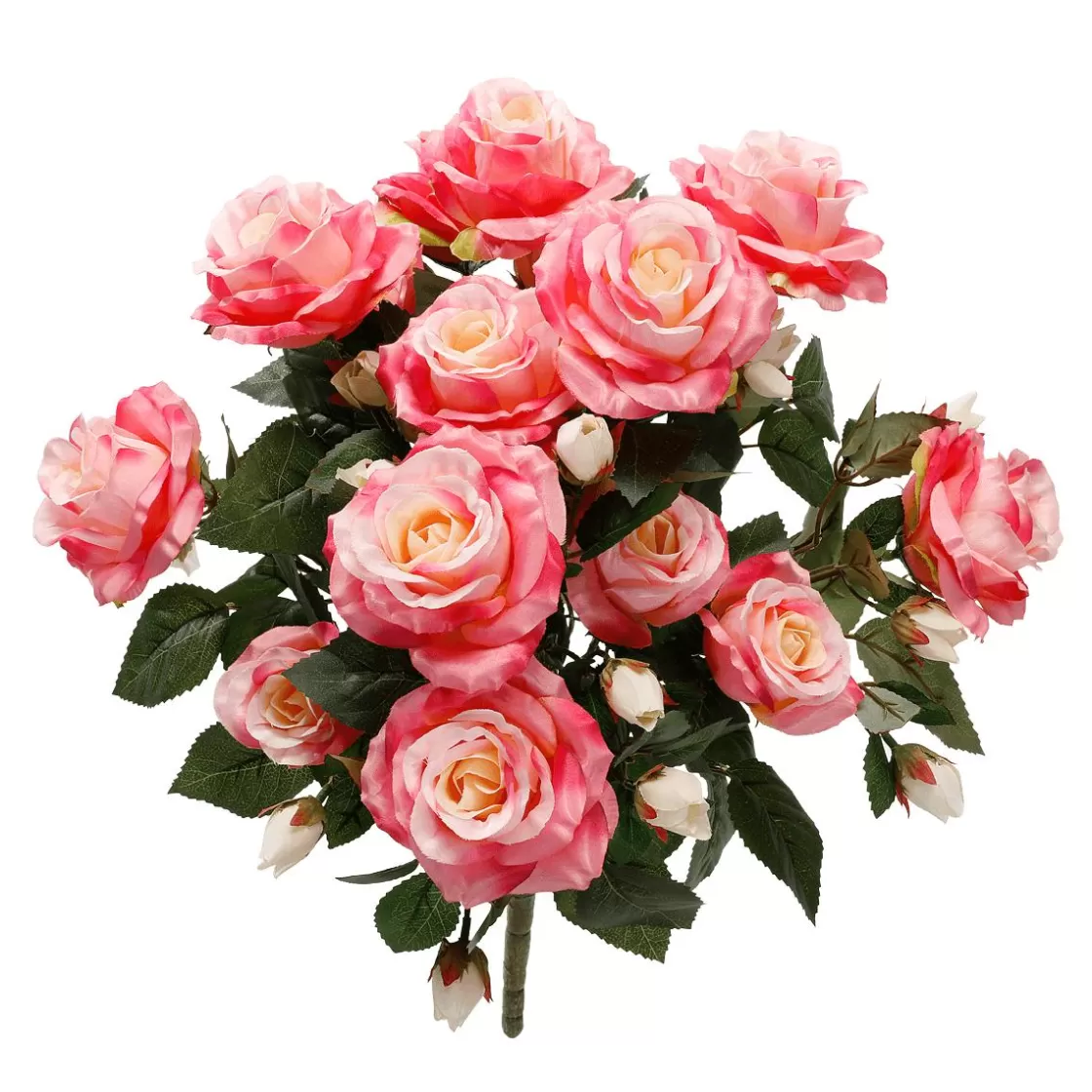 Ramos Y Coronas De Flores | Flores Artificiales>DecoWoerner Ramo De s Artificiales Con 15 Flores Cada Una, Y Amarillo, 54,5 Cm rosa
