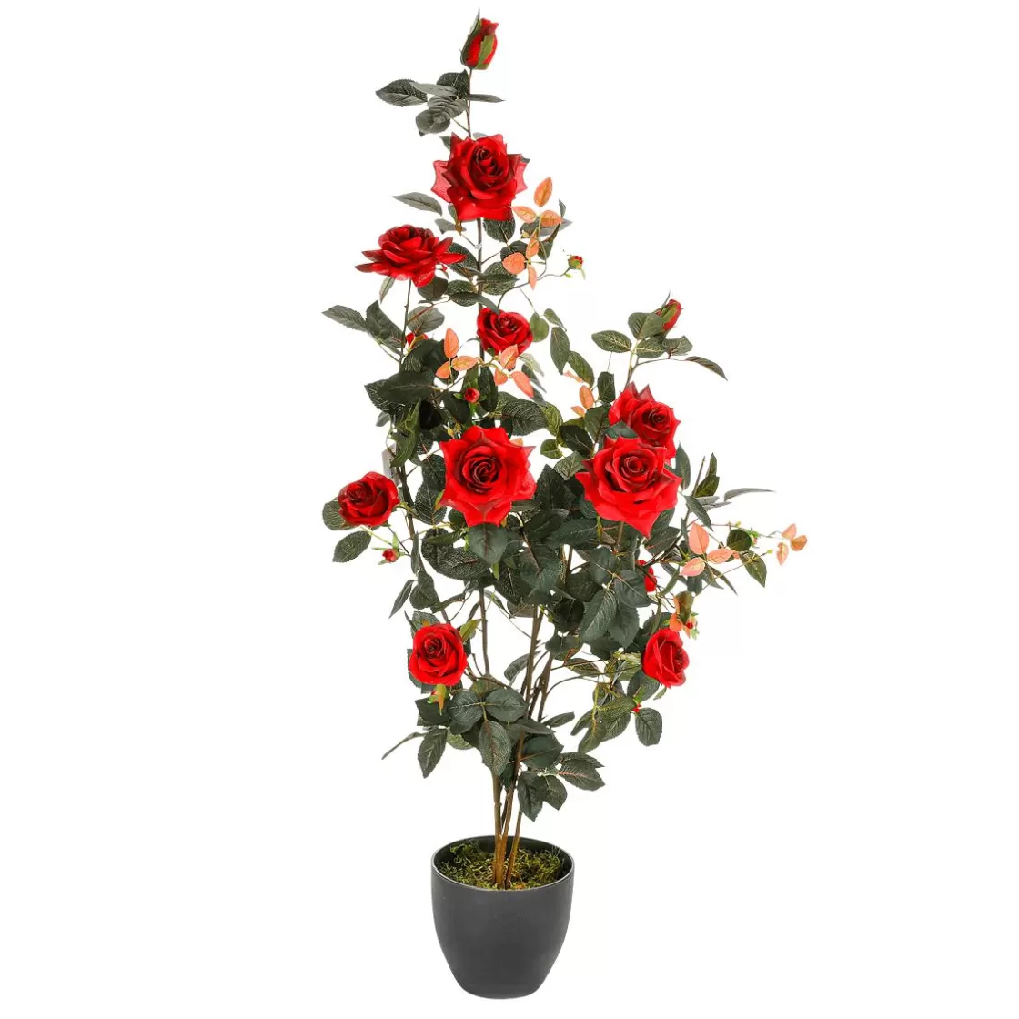 Árboles Artificiales | Flores Artificiales>DecoWoerner Ramo De Rosas En Maceta 115 Cm rojo