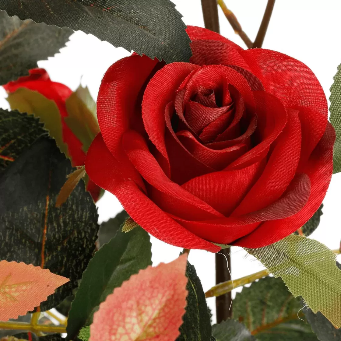 Árboles Artificiales | Flores Artificiales>DecoWoerner Ramo De Rosas En Maceta 115 Cm rojo