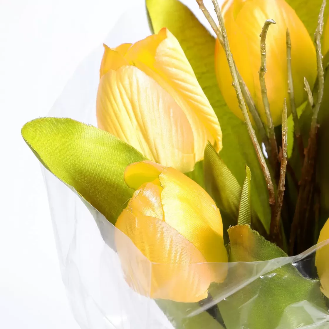 Decoración De Primavera | Ramos Y Coronas De Flores>DecoWoerner Ramo De Tulipanes Artificial , 30 Cm amarillo