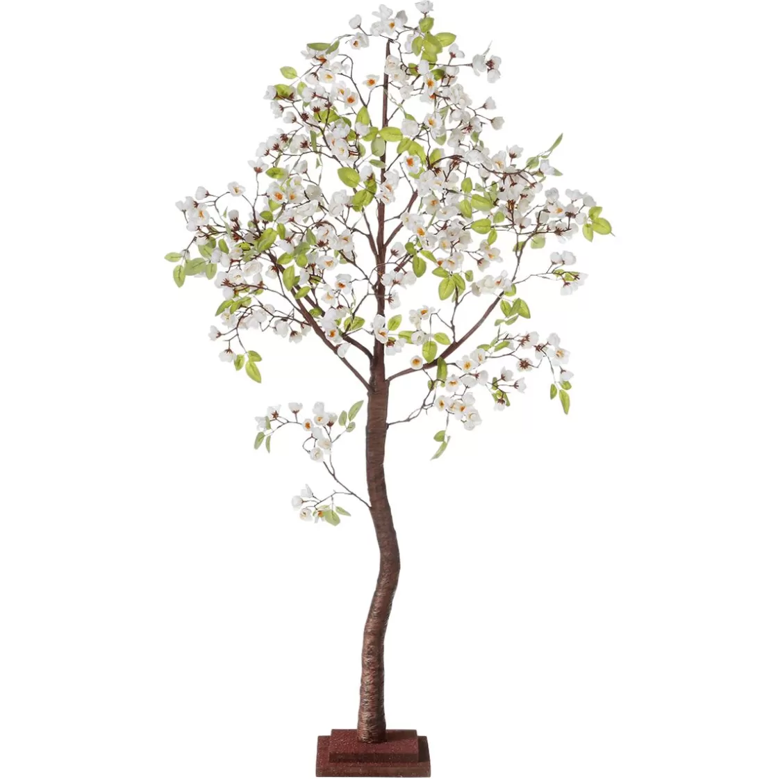 Árboles Artificiales>DecoWoerner Árbol Artificial En Flor De Cerezo Con Soporte 120 Cm blanco