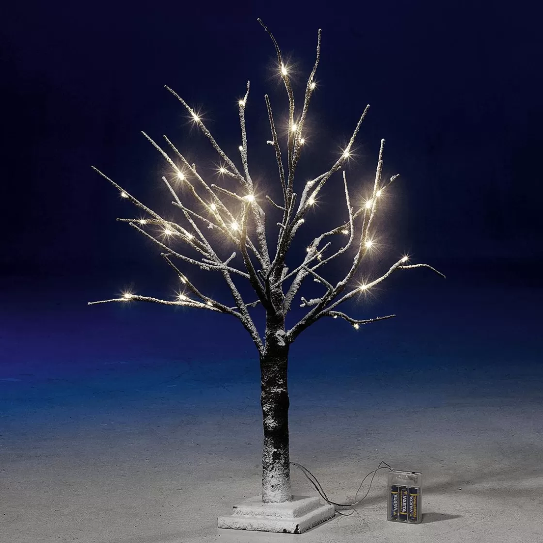 Decoración De Invierno | Árboles Artificiales>DecoWoerner Árbol Con LED Operado Por Batería 70 Cm marrón