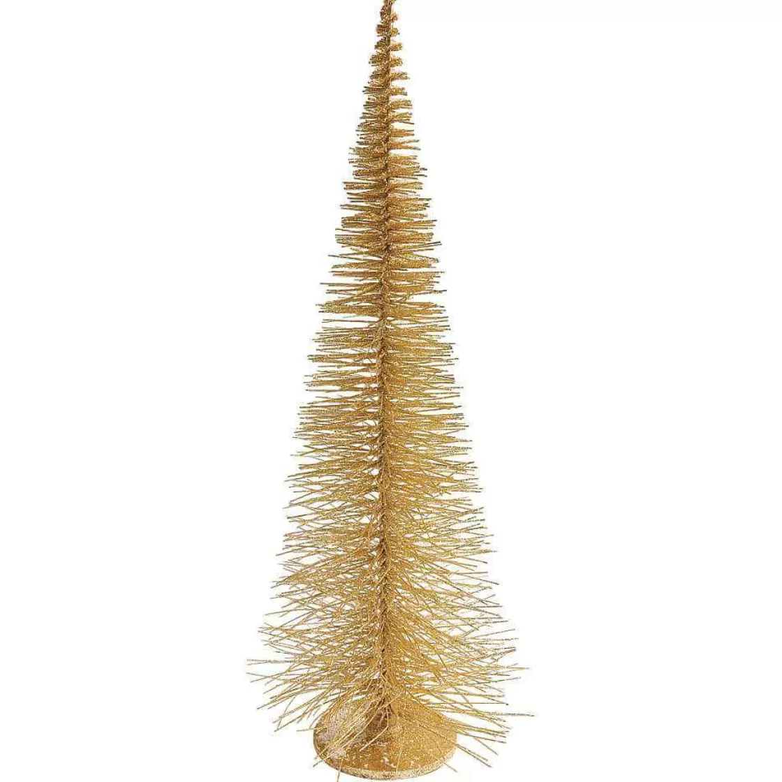 Decoración Navideña Xxl | Figuras De Navidad>DecoWoerner Árbol De Cepillo , 120 Cm oro