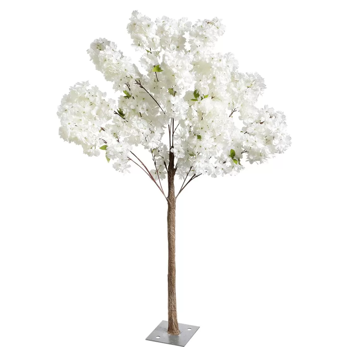 Decoración De Primavera | Árboles Artificiales>DecoWoerner Árbol De Cerezo Artificial Con Placa De Soporte, 140 Cm blanco
