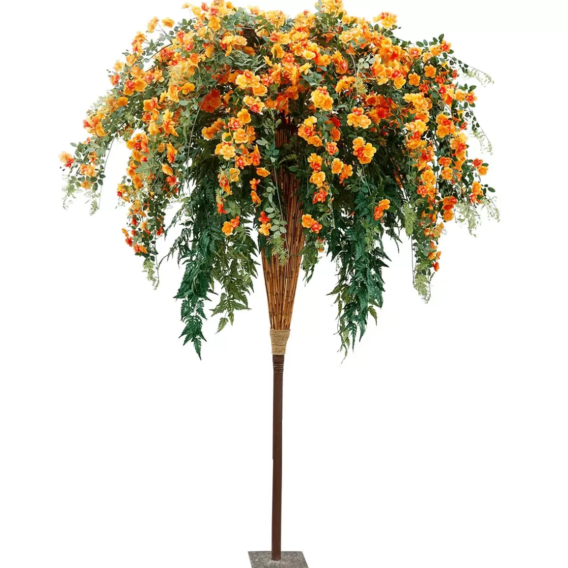 Decoración De Otoño | Decoración De Verano>DecoWoerner Árbol De Helechos De Flor 190cm naranja