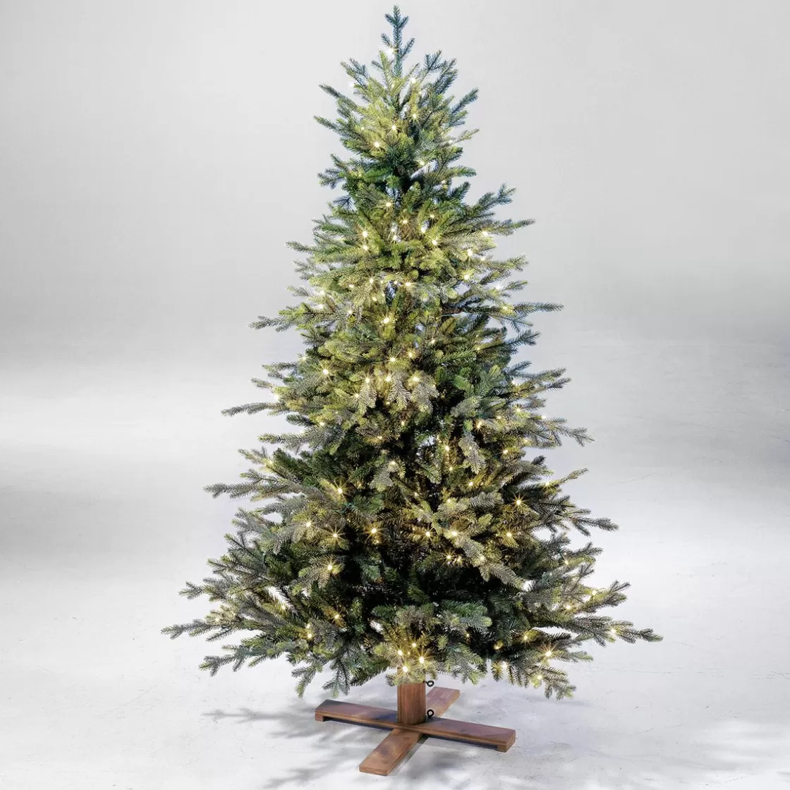 Árboles De Navidad Artificiales>DecoWoerner Árbol De Navidad Artificial Abeto Douglas Con LED 210 Cm verde