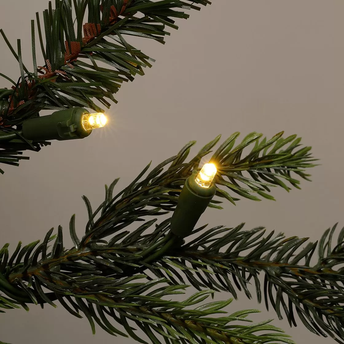 Árboles De Navidad Artificiales>DecoWoerner Árbol De Navidad Artificial Abeto Douglas Con LED 210 Cm verde