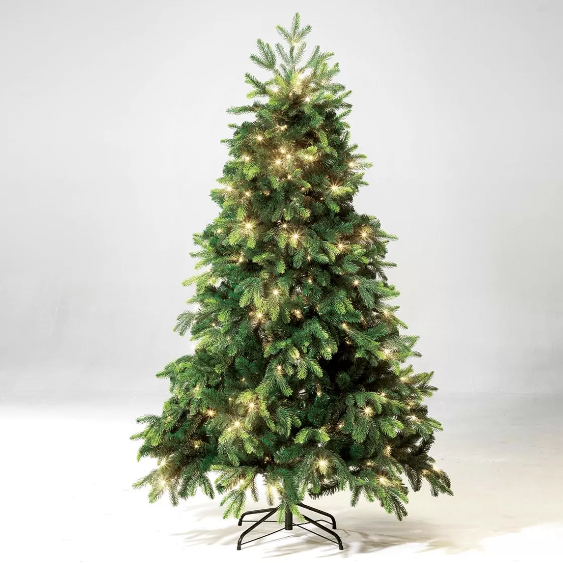 Árboles De Navidad Artificiales>DecoWoerner Árbol De Navidad Artificial Abeto Noble Con LED 210 Cm verde