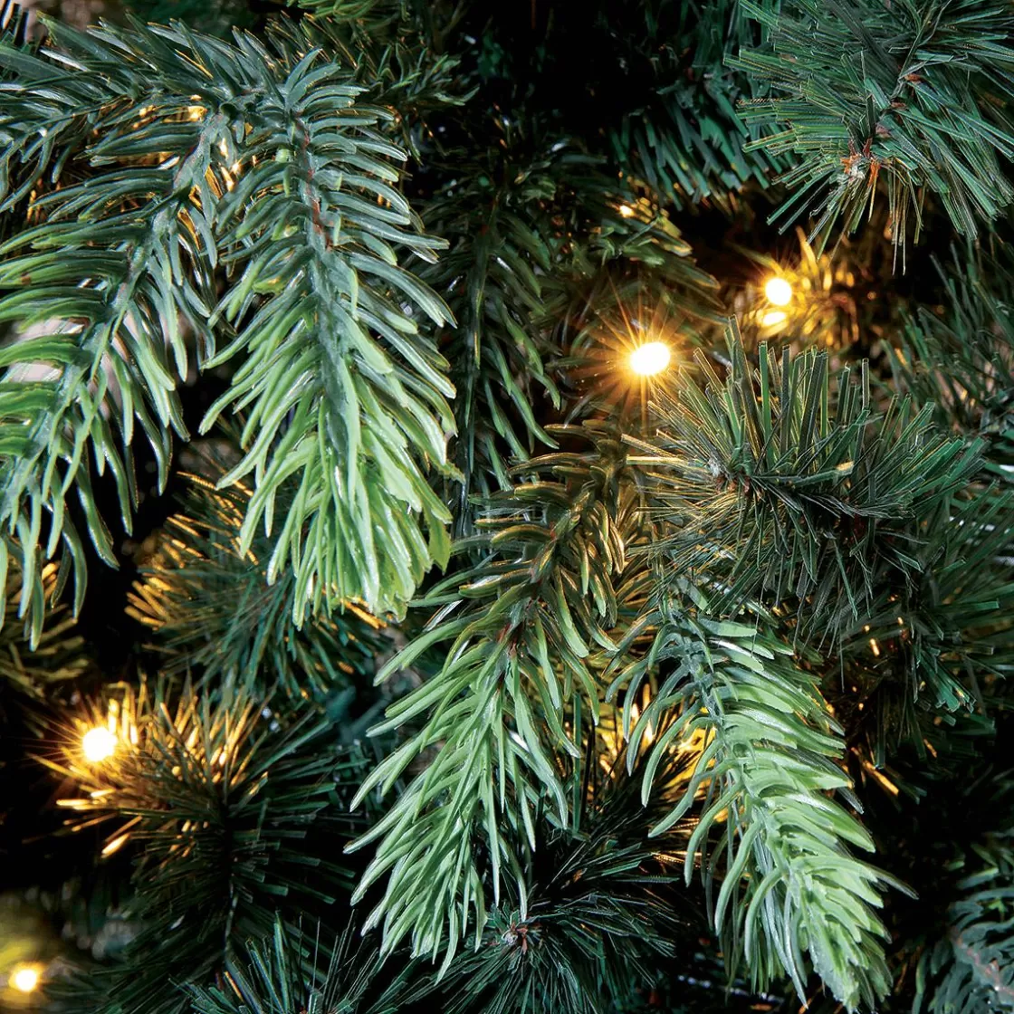 Árboles De Navidad Artificiales>DecoWoerner Árbol De Navidad Artificial Abeto Noble Con LED 210 Cm verde