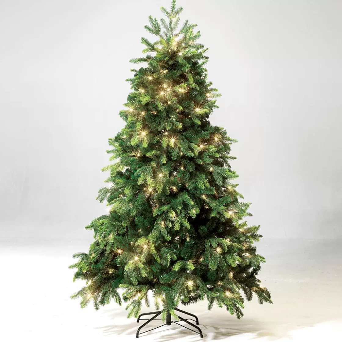Árboles De Navidad Artificiales>DecoWoerner Árbol De Navidad Artificial Abeto Noble Con LED 240 Cm verde