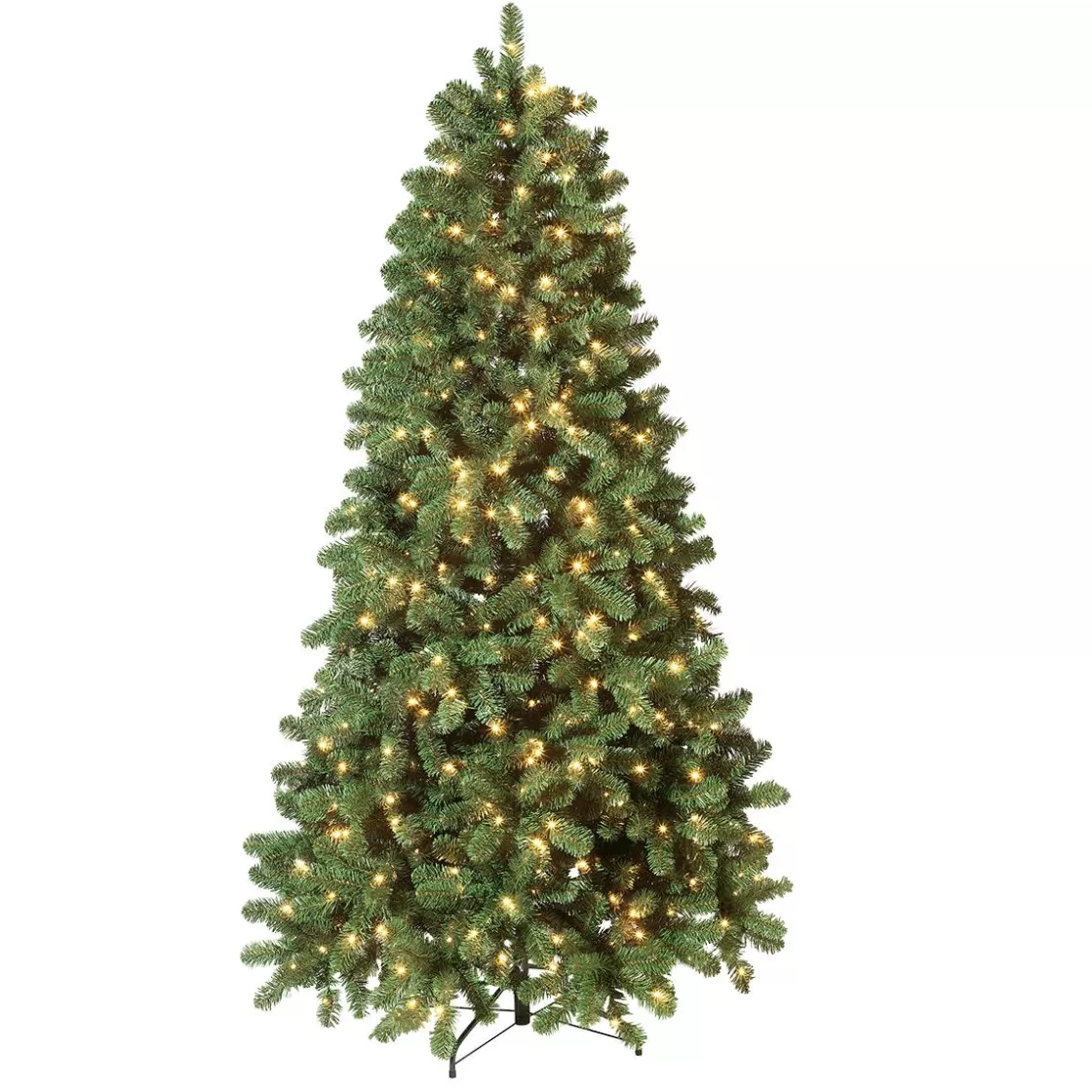 Árboles De Navidad Artificiales>DecoWoerner Árbol De Navidad Artificial Abeto Plateado Con LED 180 Cm verde