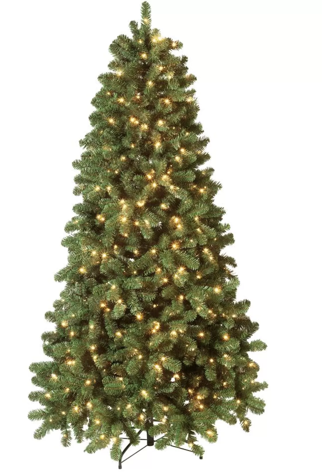 Árboles De Navidad Artificiales>DecoWoerner Árbol De Navidad Artificial Abeto Plateado Con LED 240 Cm verde