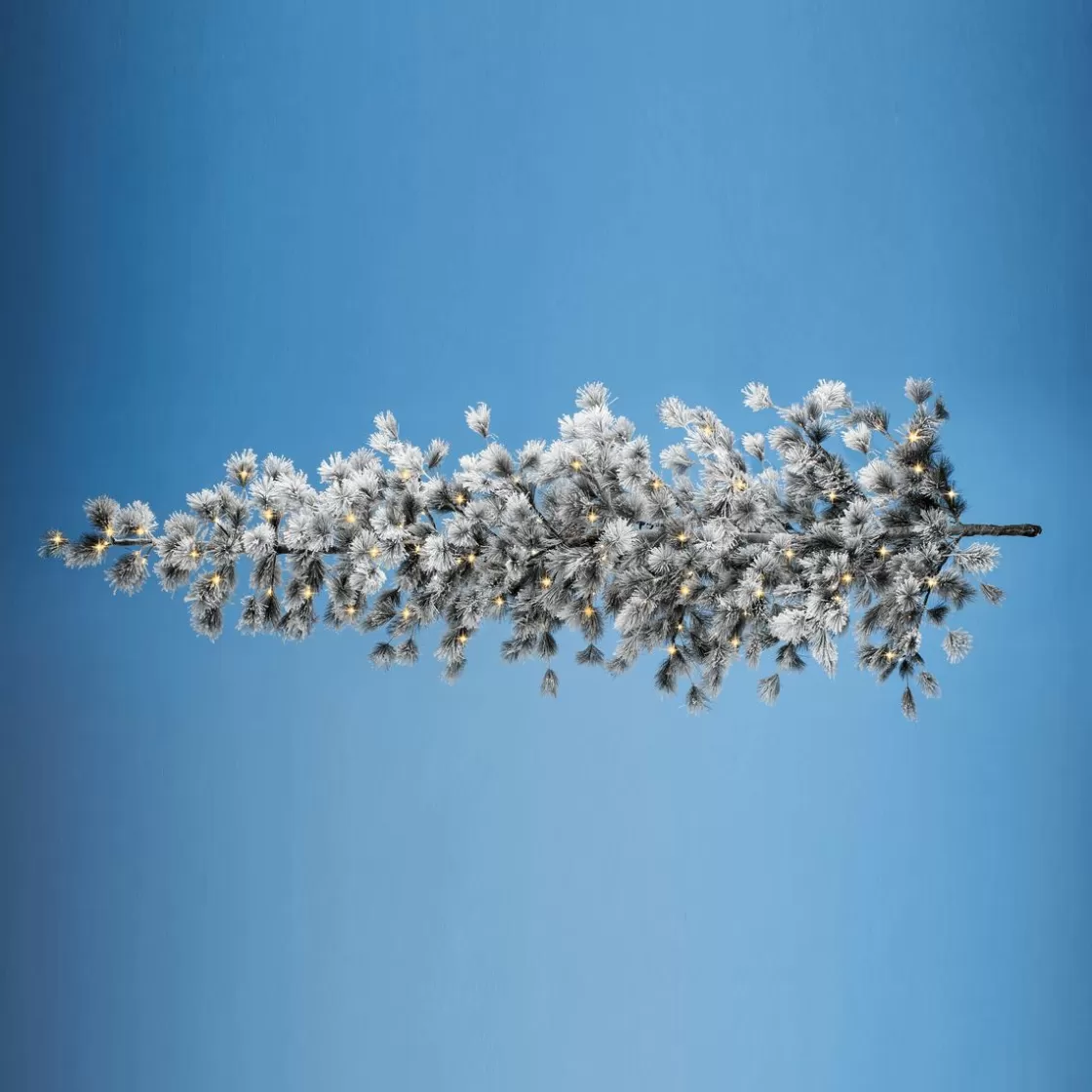 Decoración De Invierno | Árboles Artificiales>DecoWoerner Árbol De Navidad Artificial Colgante Pino Con Agujas Escarchadas Y LED 300 Cm blanco