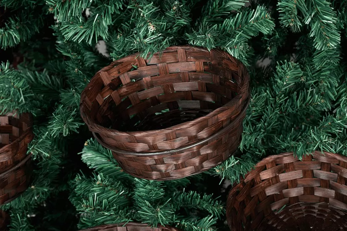 Árboles De Navidad Artificiales>DecoWoerner Árbol De Navidad Artificial Con 20 Cestas Para Regalos Y Mercancías 195 Cm verde