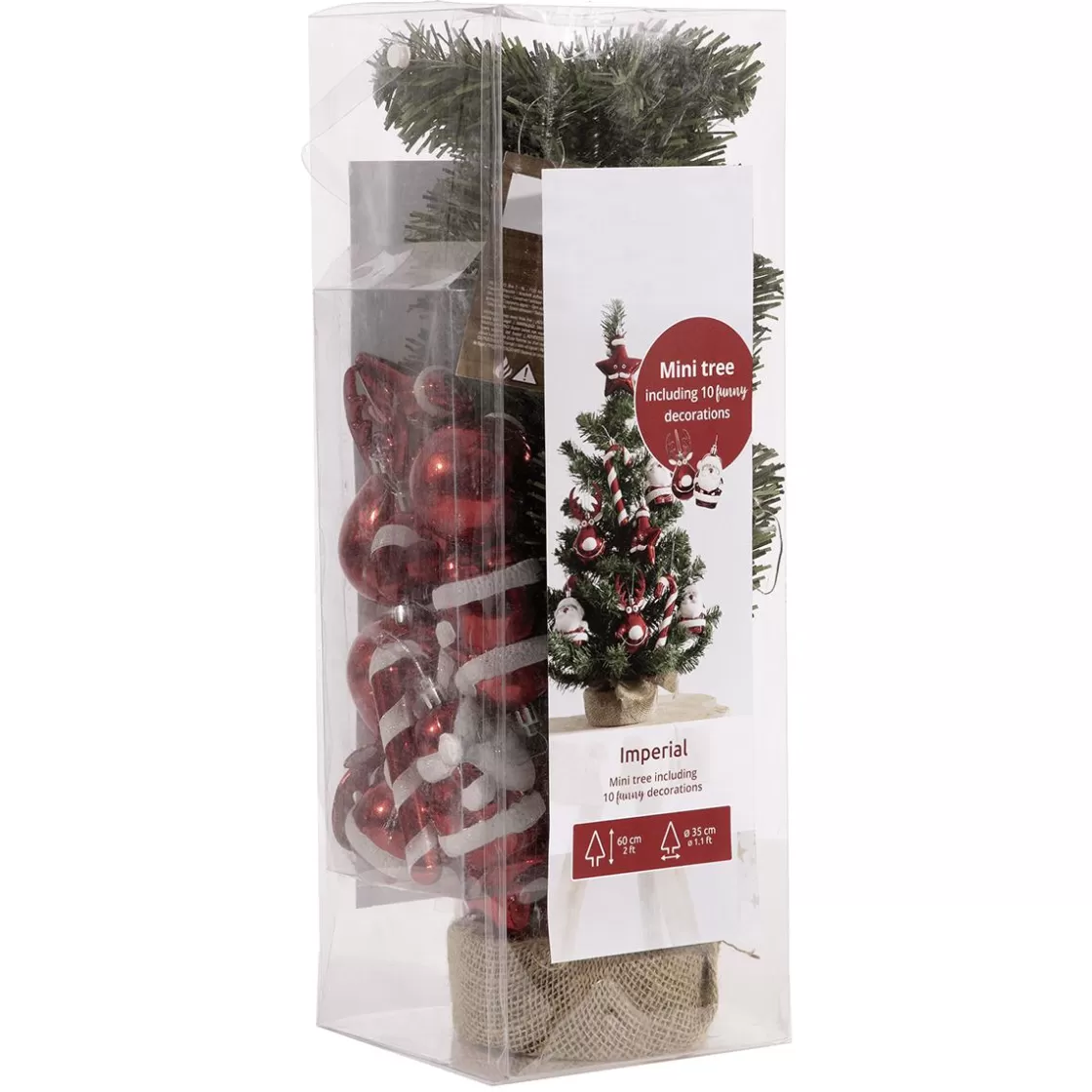 Árboles De Mesa Y Ramas De Abeto | Árboles De Navidad Artificiales>DecoWoerner Árbol De Navidad Artificial DIY Con Adornos s, 60 Cm rojo