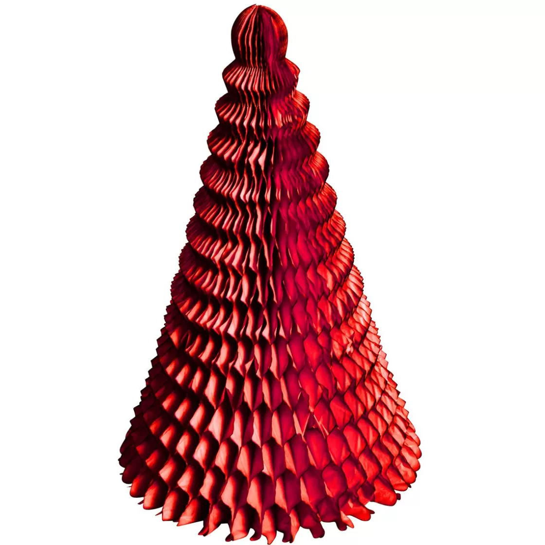 Decoración Temática | Figuras De Navidad>DecoWoerner Árbol De Navidad De Papel De Nido De Abeja rojo