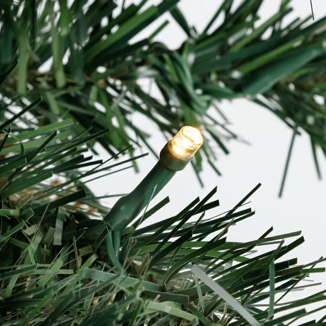 Árboles De Mesa Y Ramas De Abeto>DecoWoerner Árbol De Navidad Deco Con LED Y Bolsa De Yute 60 Cm verde