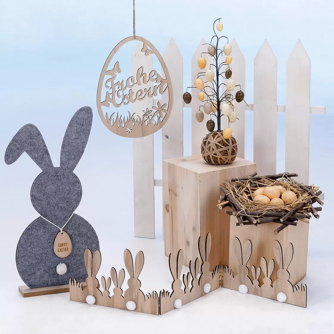 Decoración De Pascua>DecoWoerner Árbol Decorativo De Huevos De Pascua , 13 X 40 Cm De Altura marrón