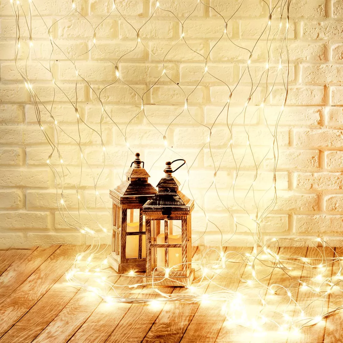 Luces De Navidad>DecoWoerner Red De Luces LED Para Uso Profesional Sistema IP20, 300 LED, 200 X 200 Cm, Sin Cable
