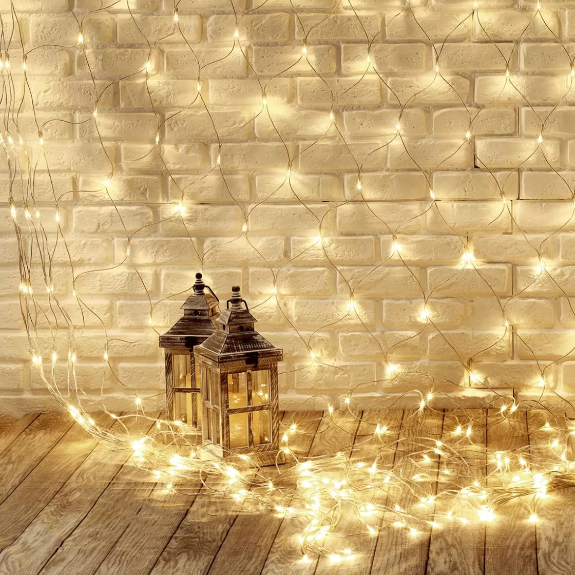 Luces De Navidad>DecoWoerner Red De Luces LED Para Uso Profesional Sistema IP20, 300 LED, 300 X 300 Cm, Sin Cable