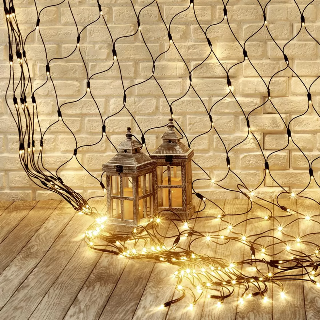 Luces De Navidad>DecoWoerner Red De Luces LED Para Uso Profesional Sistema IP67, 500 LED, 300 X 300 Cm, Sin Cable