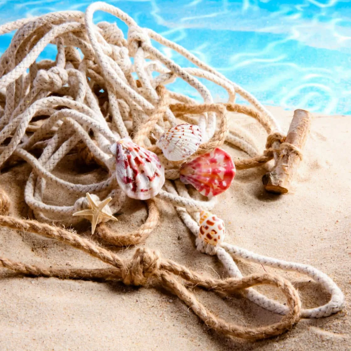 Decoración De Verano>DecoWoerner Red De Pesca Decorativa 100 X 150 Cm Beige