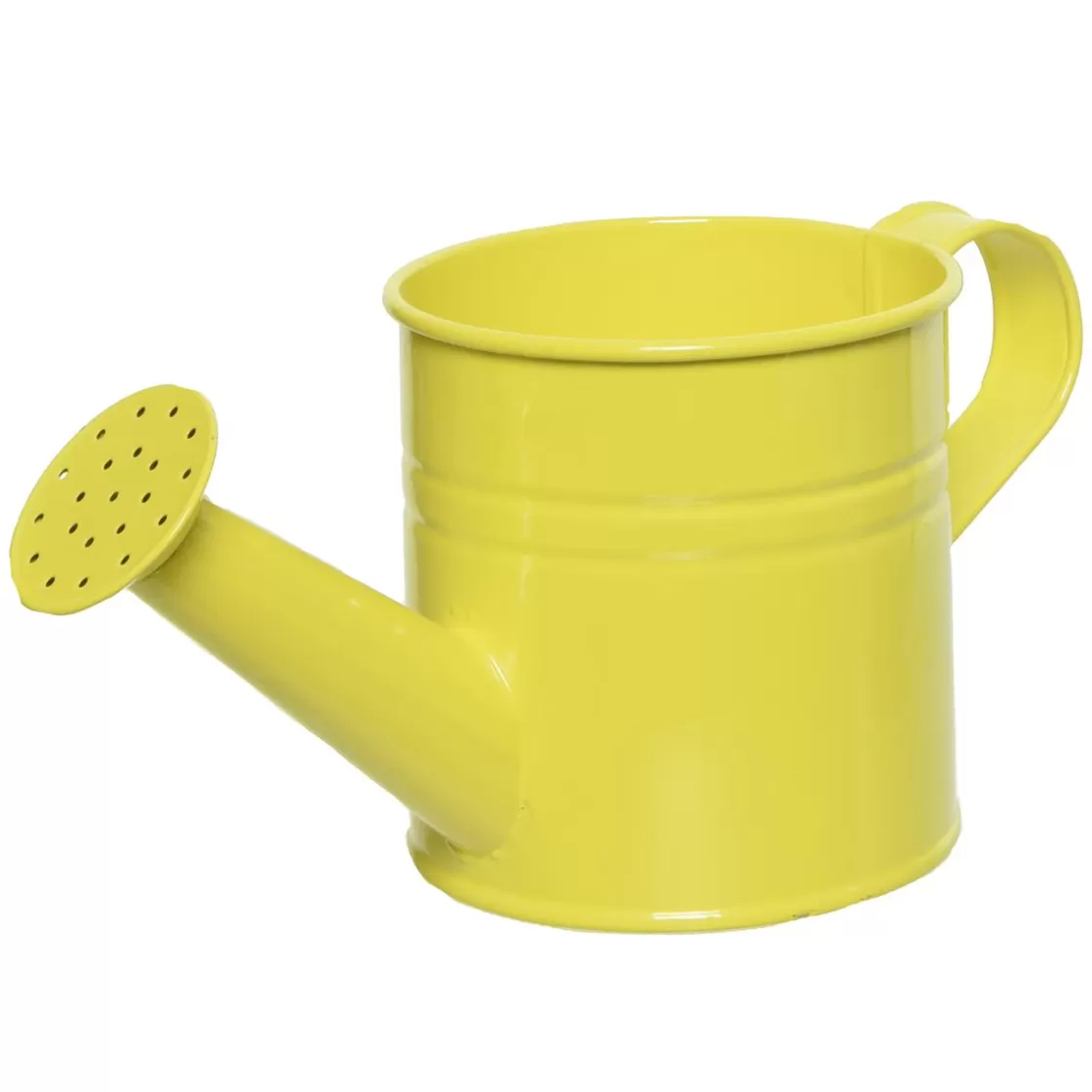 Decoración De Verano | Decoración De Primavera>DecoWoerner Regadera Metálica Vintage Amarilla Galvanizada 22 Cm amarillo