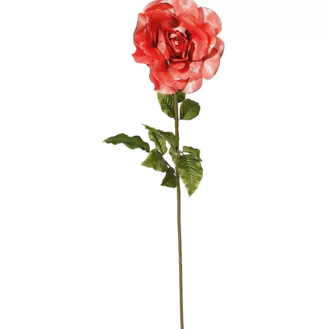 Decoración Temática | Flores Artificiales>DecoWoerner Rosa Artificial, Albaricoque 116 Cm rojo