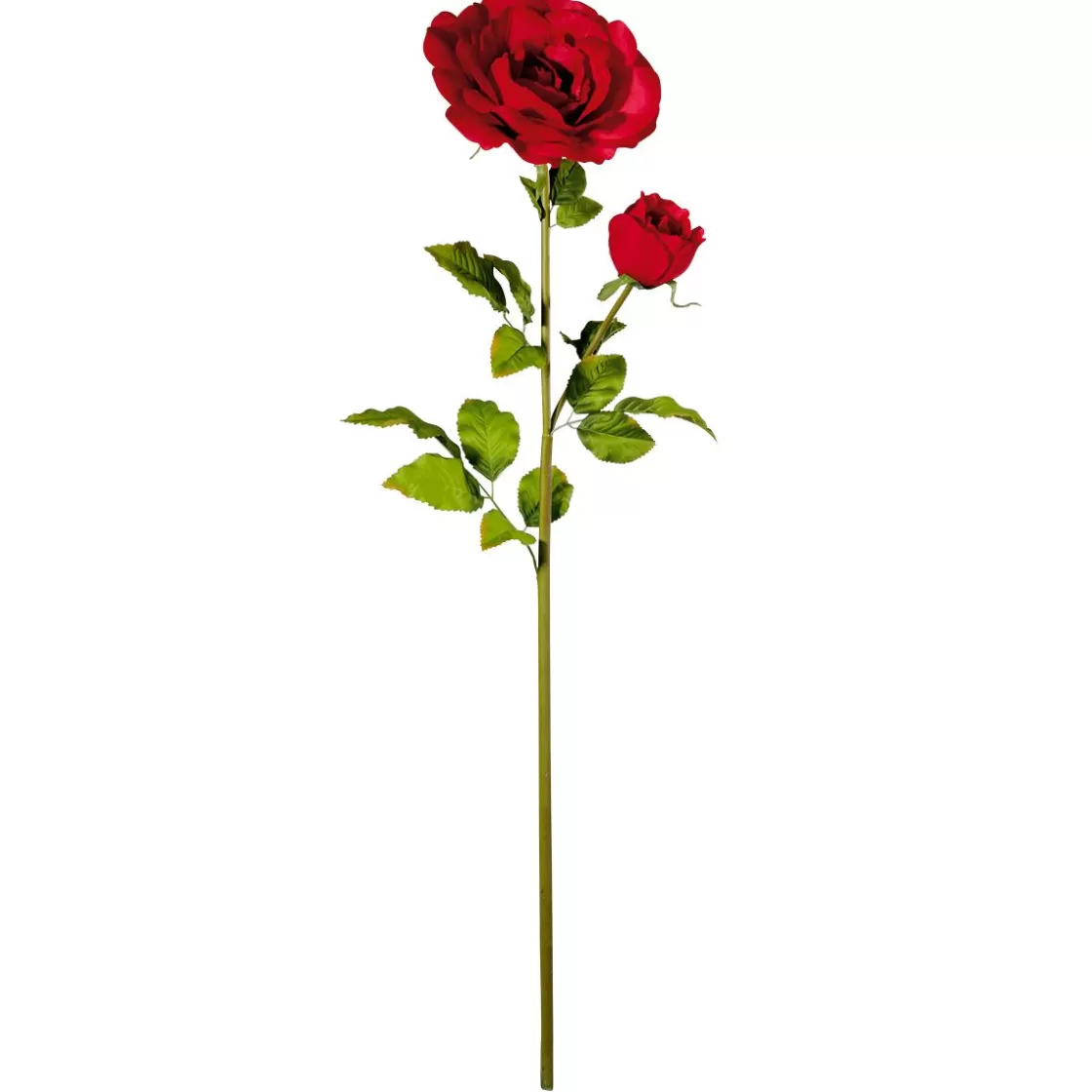 Decoración Temática | Flores Artificiales>DecoWoerner Rosa Gigante Con Brote, 120 Cm, Ø 25 Cm rojo