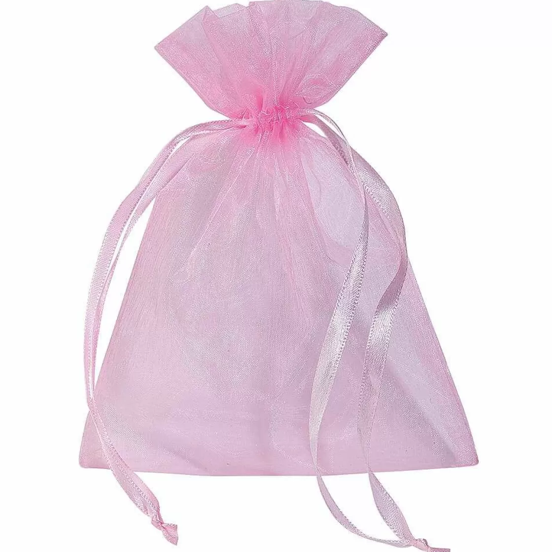 Bolsitas Con Cordón>DecoWoerner Saquitos De Organza 18 Cm, 50 Piezas, do rosa