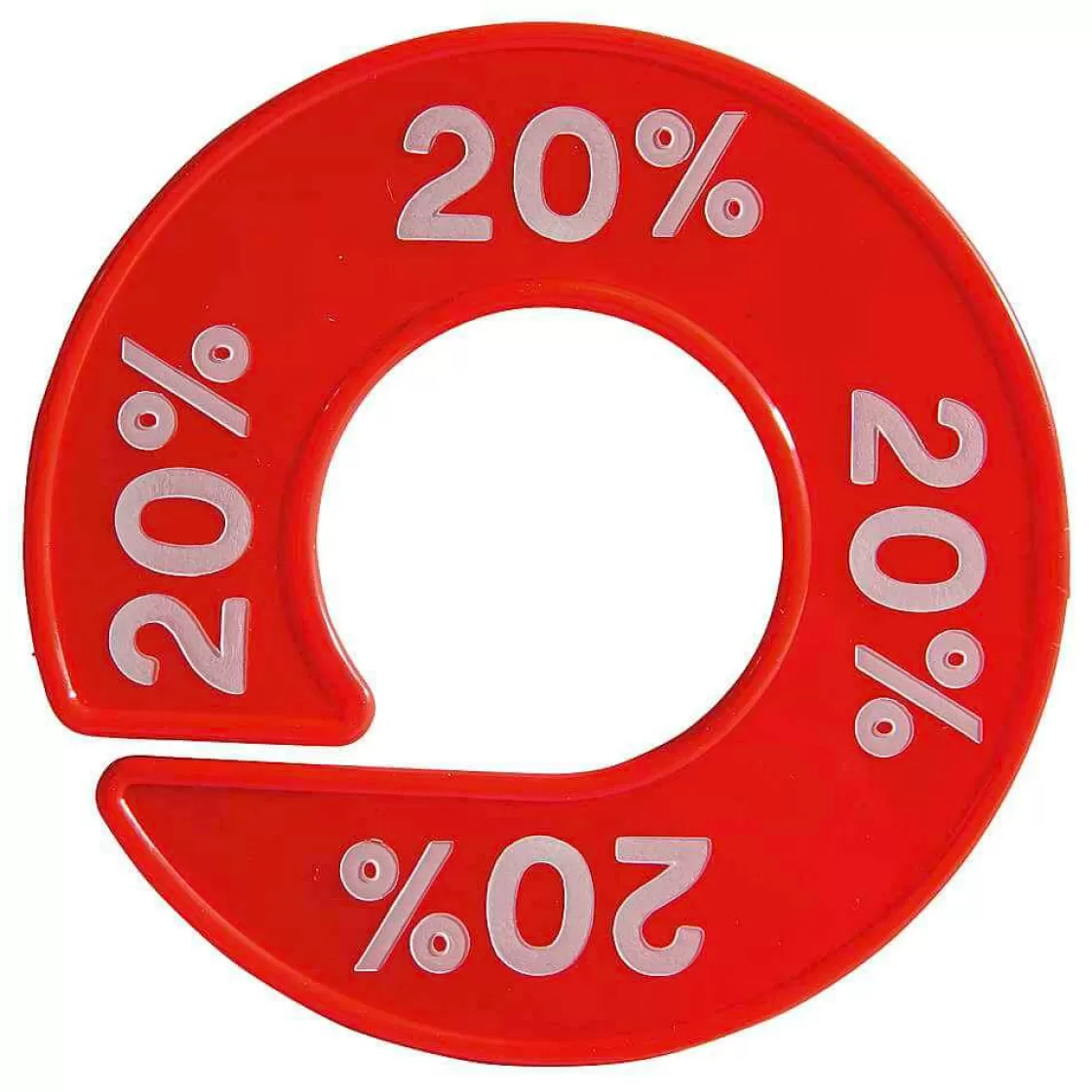 Material De Rebajas | Separadores De Talla Y Marcadores De Tallas>DecoWoerner Separador De Tallas Redondo "20%" rojo